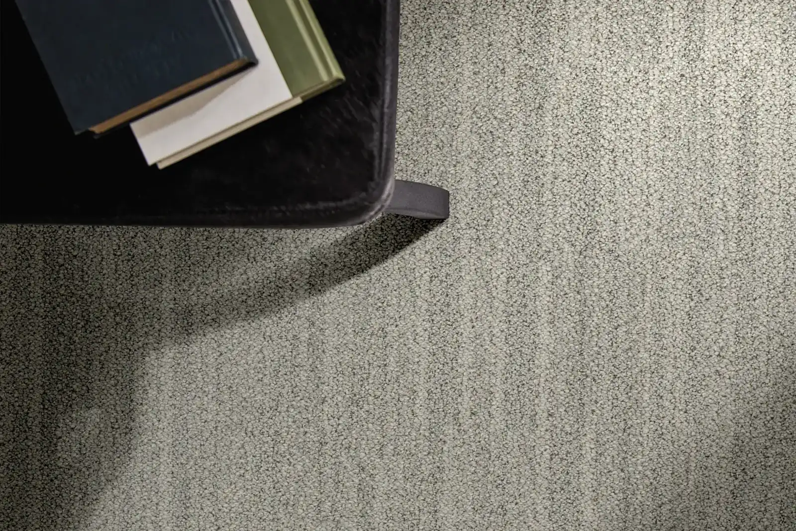 Anderson Tuftex In Tempo carpet in a soft sky blue tone in a room setting