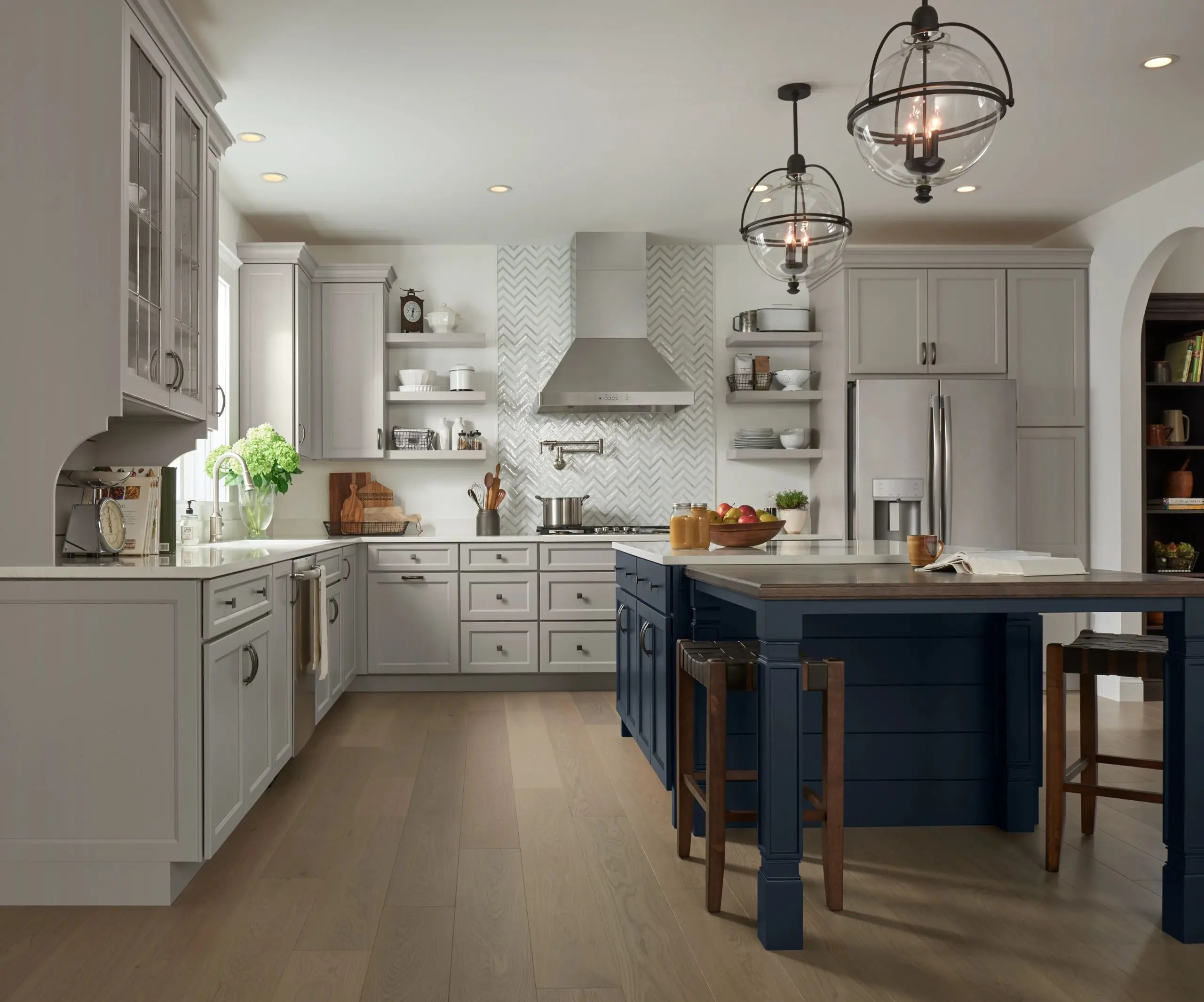 Custom kitchen cabinetry installed in a Winter Haven, FL home by Blackburn's Interiors, family-owned since 1962