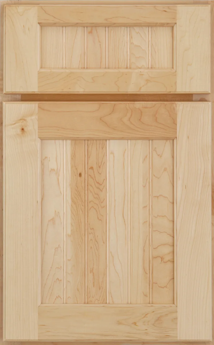 Medallion Dana Pointe beadboard cabinet door in natural maple