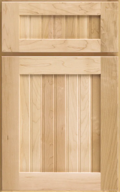 Medallion Potter's Mill beadboard cabinet door in natural maple
