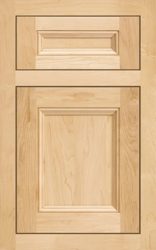 Medallion Waldorf Platinum inset cabinet door in natural maple