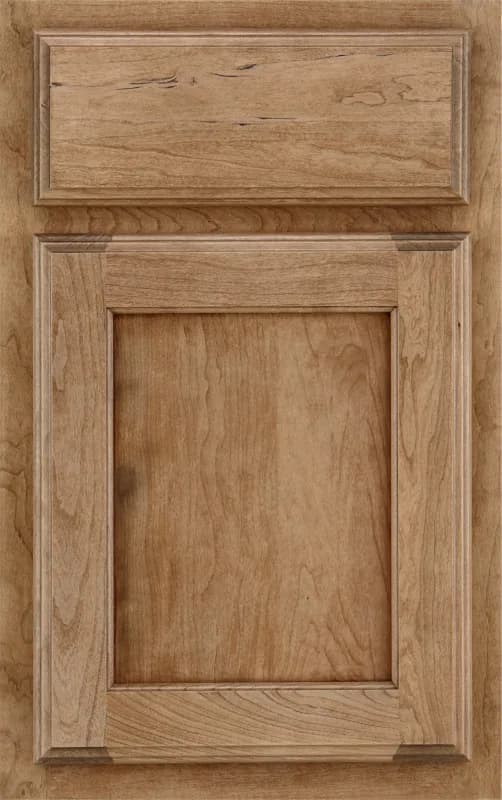 Medallion Briarwood recessed panel cabinet door in Cappuccino finish on cherry