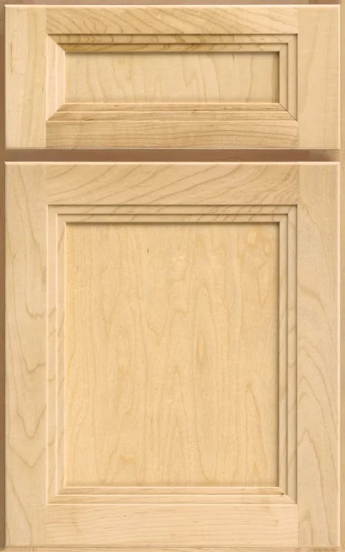 Medallion Craftsman Flat Panel cabinet door face in natural maple, a recessed panel style available through our Medallion line