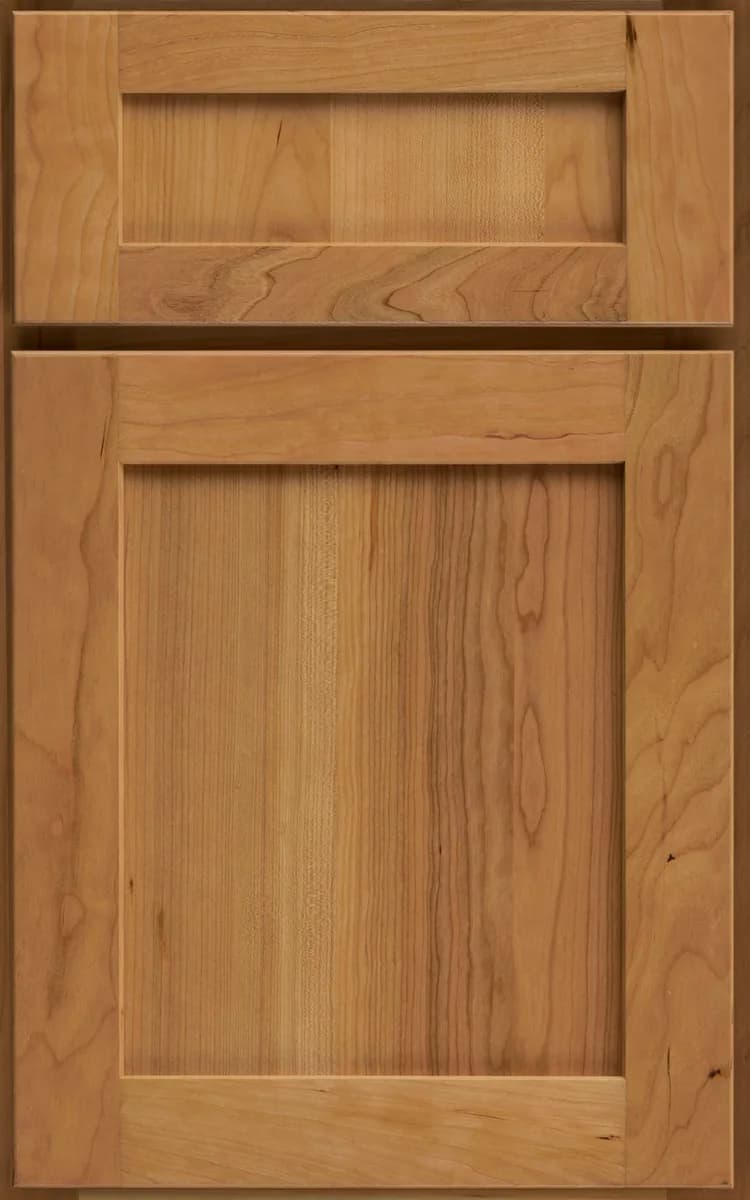 Medallion Potter's Mill shaker cabinet door in natural cherry, from a Medallion dealer in Winter Haven, FL