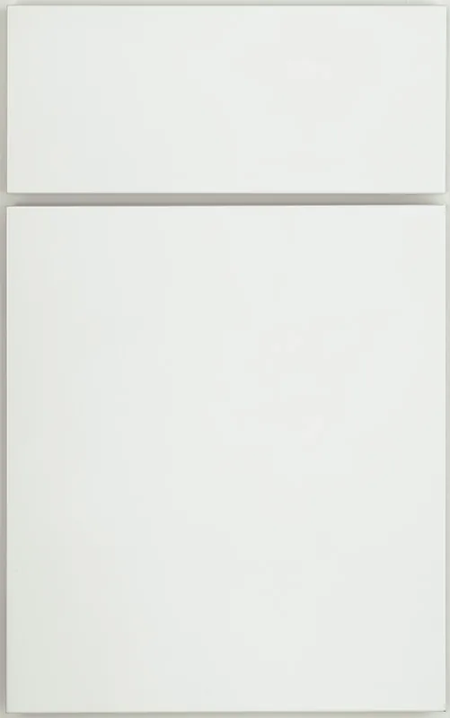 Medallion Greeley slab cabinet door painted Magnolia