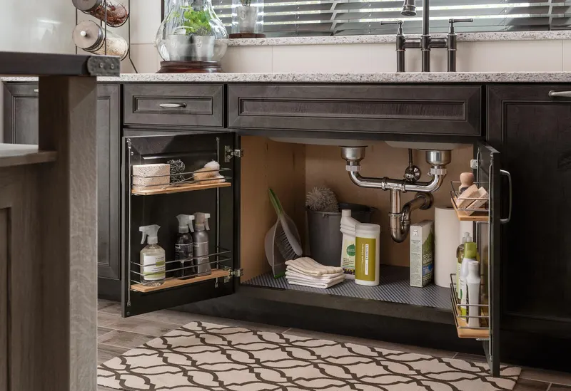 Sink Base with Sink Mat and Door Organizers, from the Medallion storage line we carry