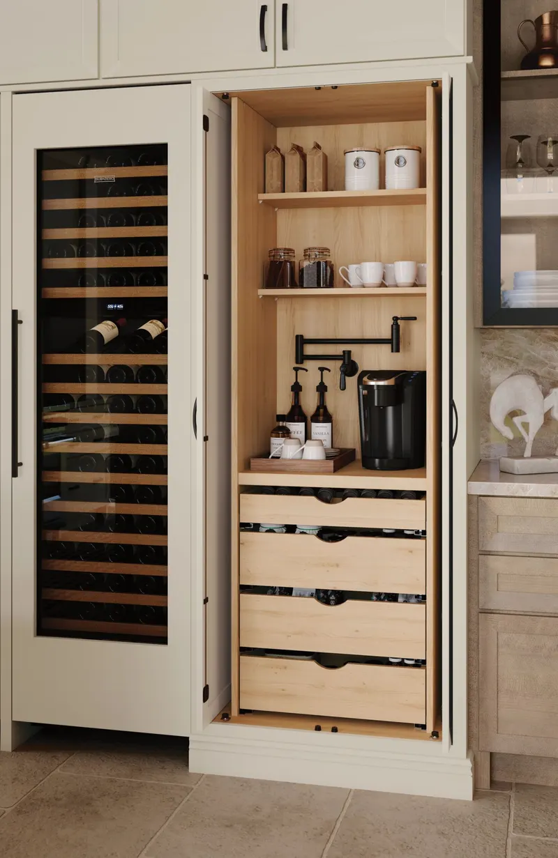 Tall Pocket Door Cabinet, from the Medallion storage line we carry