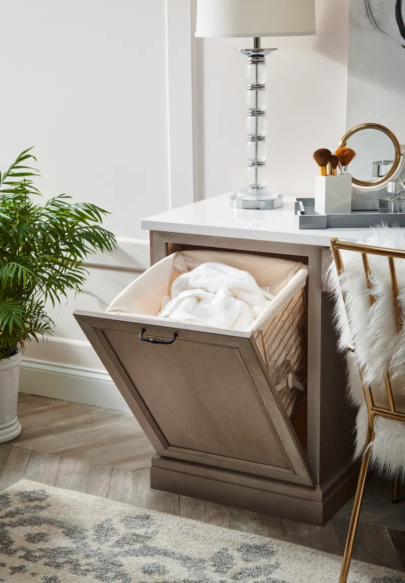 Tilt-Down Hamper, from the Medallion storage line we carry