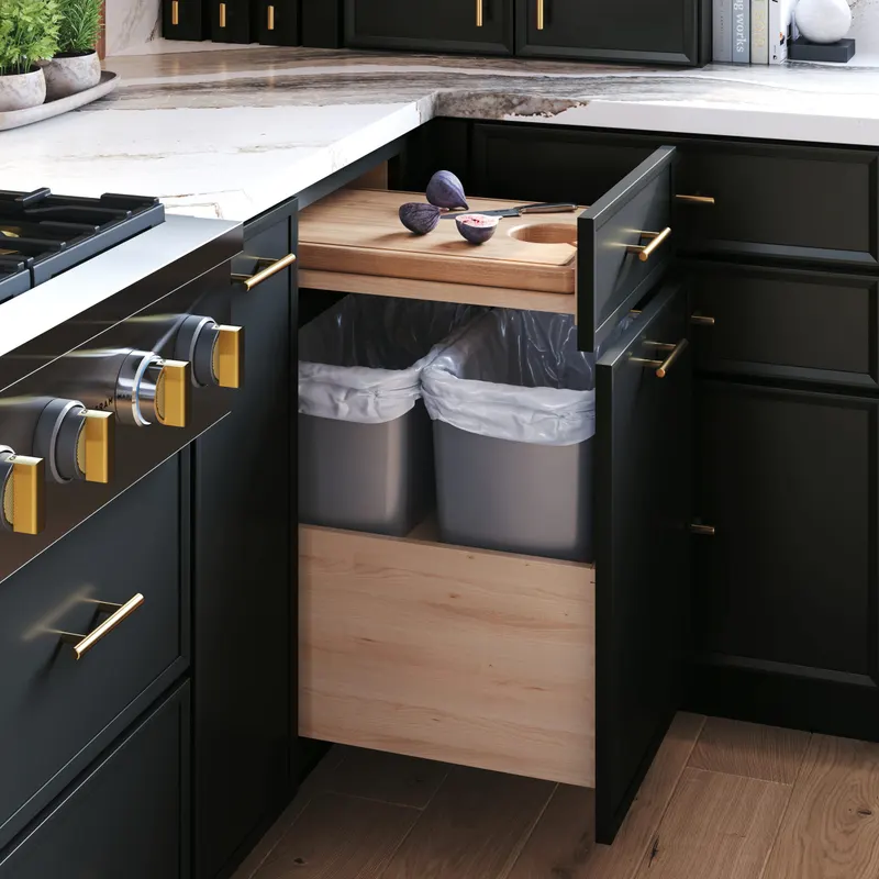 Trash Bin with Integrated Chopping Block, from the Medallion storage line we carry